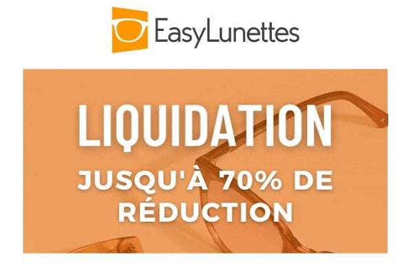 Liquidation de plus de 2000 paires de lunettes de vue sur EasyLunettes et verres gratuits (jusqu’à -70%)