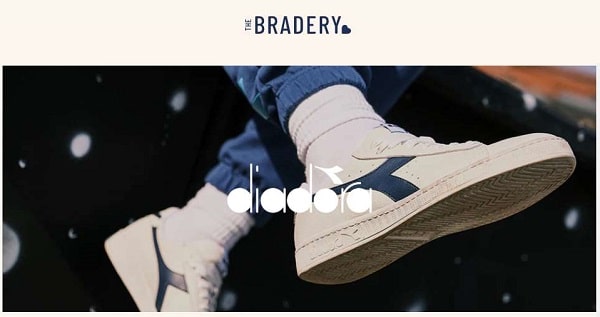 Vente privée Diadora sur The Bradery : 50% de remise sur tous les articles de la ventes (chaussures et vetements)