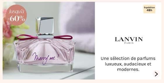 Vente privée Lanvin parfums : jusqu’à 70% de remise sur des eau de toilette femme et homme de la marque