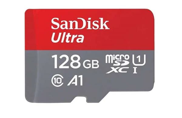 14,99€ carte micro Sandisk Ultra Micro SD 128 Go A1 (jusqu’à 100Mo/s classe 10) port inclus