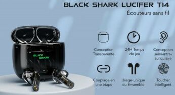 17,99€ écouteurs sans fil transparents avec réduction de bruit Black Shark Lucifer T14