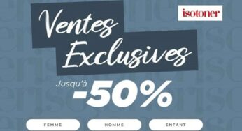 jusqu’à -50% de remise sur les anciennes collections Isotoner (chaussons, pantoufles, gants et autres)