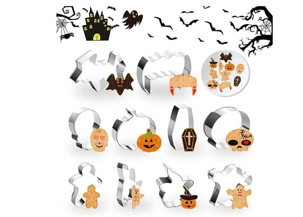 lot de 10 emportes pièces pour biscuit halloween en acier inoxydable aitsite