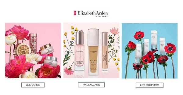 remise sur les parfums, maquillage et soins Elizabeth Arden