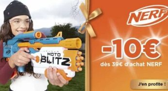 10€ de remise immédiate sur la marque NERF de Hasbro dès 39€