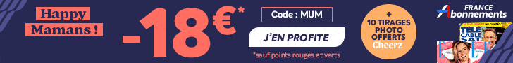 18€ de remise + 10 tirages photos cheerz offerts pour tout abonnement 728