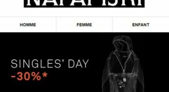 22% de remise sur le site Napapijri pour le Singles’ Day (jusqu’à dimanche)