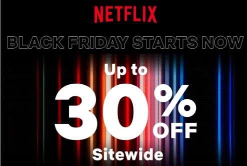 black friday event 30% de remise sur netflix shop