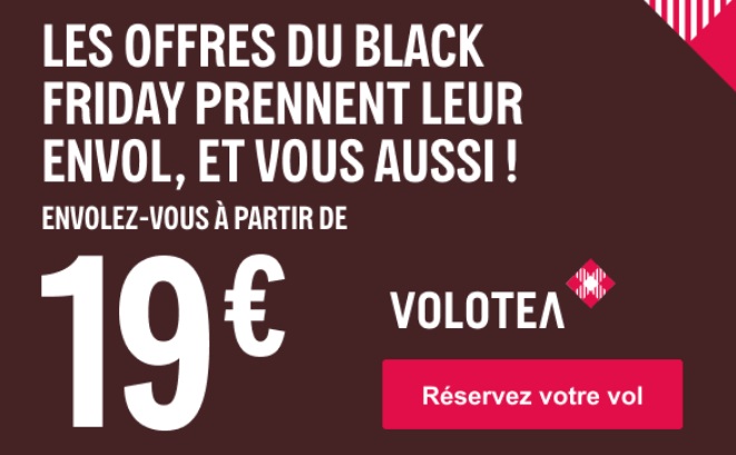 black friday volotea billets d’avion à partir de 19€