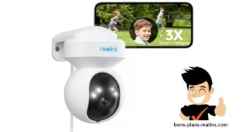 83,59€ caméra de surveillance extérieure rotative Reolink E1 WiFi (5MP, zoom 3X, détection personne et véhicule avec suivi)