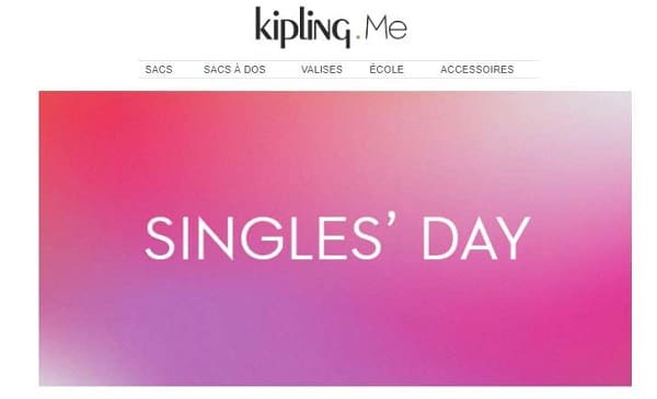journée Singles Day sur Kipling
