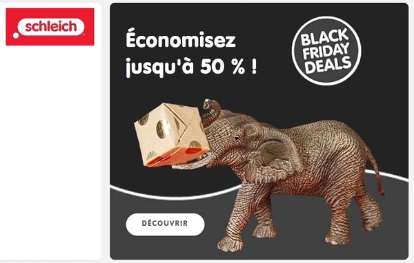 jusqu’à 50 % de remises avec les offres Black Friday Schleich