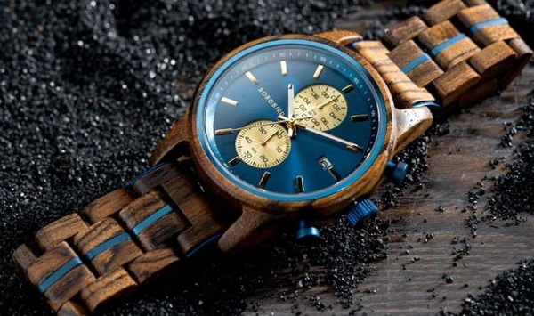 montre à quartz en bois pour hommes  bobo bird t116