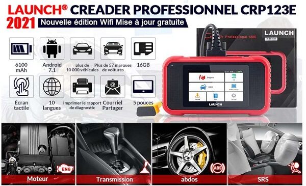 outil de diagnostic de voiture digital launch crp123e wi fi