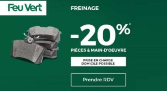 Offre Spéciale : 20% de remise sur toutes les prestations freinage chez Feu Vert (avec RDV en ligne)