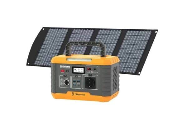 station d'alimentation portable 500W et le panneau solaire FJDynamics est encore moins chère