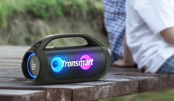 enceinte bluetooth étanche avec 3 modes d'éclairage tronsmart bang se 40w en promotion