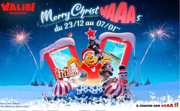 A partir de 26€ le billet d’entrée Walibi Rhône-Alpes (23 décembre – 7 janvier)