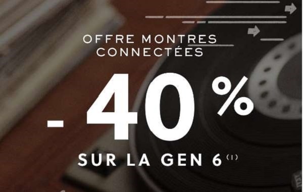 40% de reduction sur les montres connectées fossil gen 6