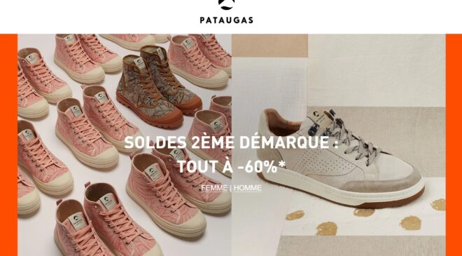 seconde démarque des soldes de pataugas tout à 60% sur les articles