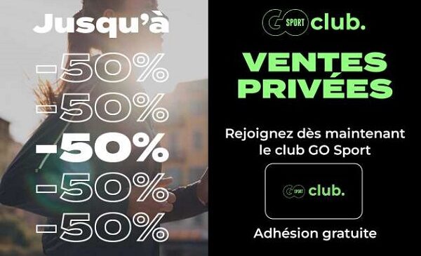 pré-soldes avec les ventes privées de Go Sport Club