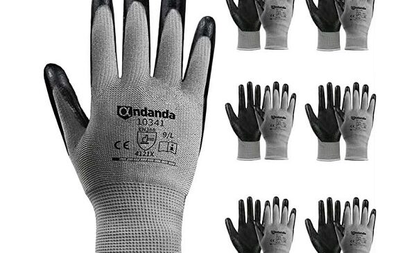 une paire de gants travail enduit de nitrile andanda