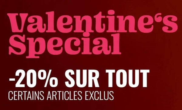 Pour la Saint Valentin profitez d'une remise sur tout Snipes