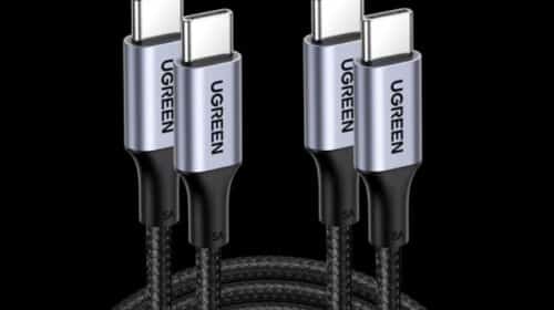 Vente flash : 12,57€ le lot de 2 câble USB C vers USB C PD3.0 QC 4.01 100W UGREEN