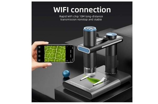 38€ le microscope portable WI-FI 1000x ANESOK 320 (avec appareil photo, LED..)