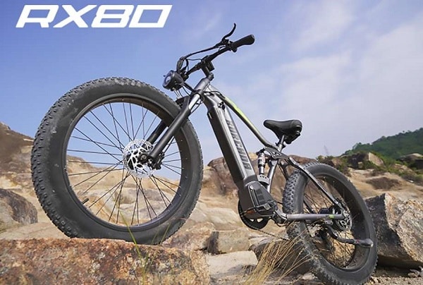 vélo électrique pneus large 6 pouces burchda rx80 1000w