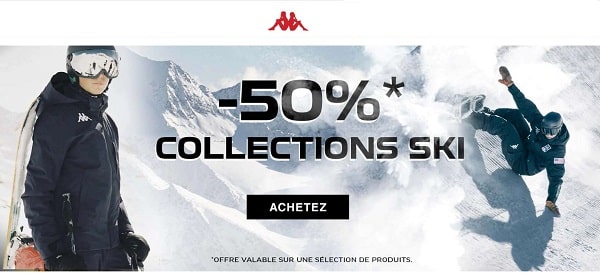 50% de réduction sur les collections ski de kappa