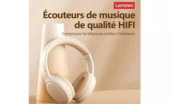 casque audio sans fil qualité hi fi lenovo th30