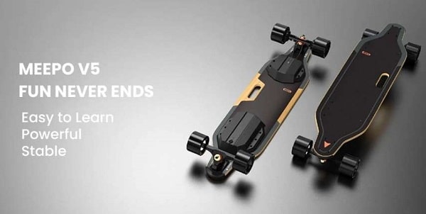 skateboard électrique meepo v5 avec double moteur 500w