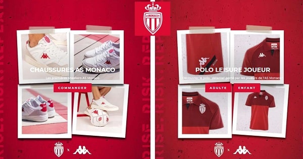 10€ de reduction sur toute la boutique de l’AS Monaco (même promo) dès 60€ d’achat