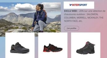 20% sur une sélection de chaussures Outdoor sur le site Intersport (code promo)