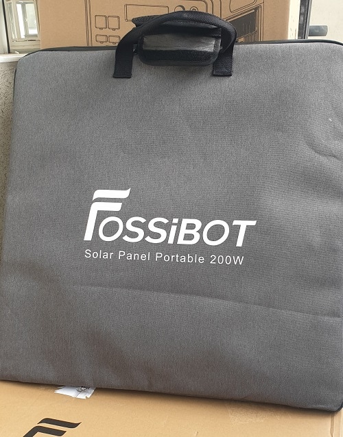 panneau 200w fossibot sac de transport