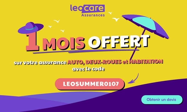 1 mois offert sur toutes nouvelles souscription assurance leocare