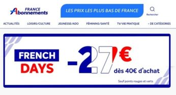 💥27€ de remise sur votre abonnement magazine sur France Abonnement