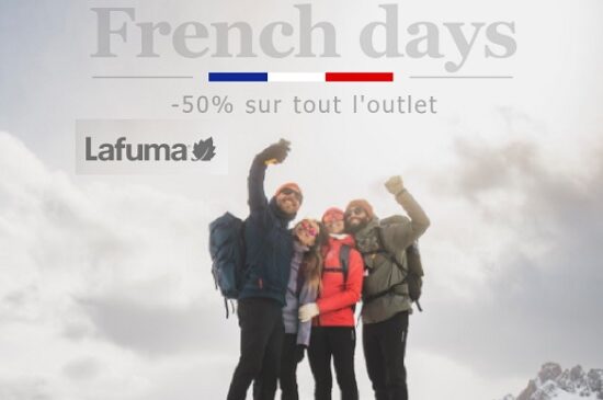 50% de remise sur tout l'outlet lafuma pendant les french days