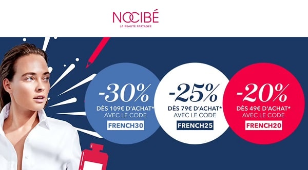 de 20% à 30% de reduction sur nocibé pendant les french days