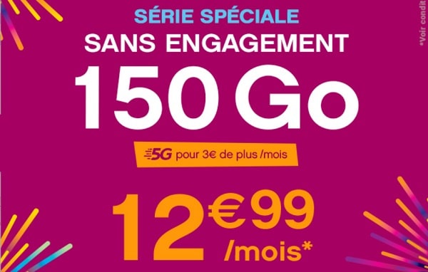 forfait mobile 150 go sans engagement ni condition de durée coriolis pas cher