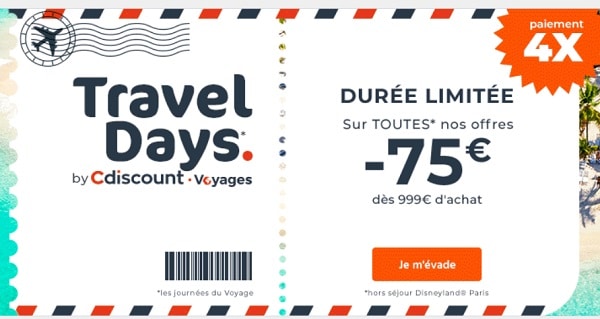 les travel days de cdiscount voyages