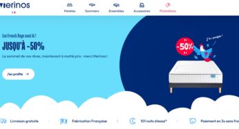 Grosses affaires pour les French Days Merinos avec 50% de remise sur toute la literie (matelas, sommier ou ensemble)