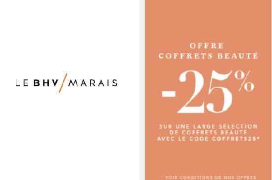 remise sur des coffrets beauté (parfum, maquillage et soin) sur bhv marais