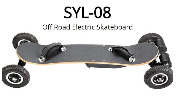 skateboard électrique tout terrain syl 8 avec télécommande
