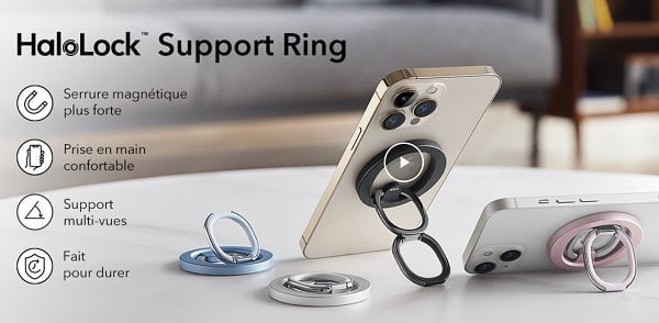 support anneau HaloLock Ring ESR pour iPhone 12,13 &14 