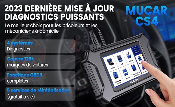 Mise à niveau du cas de diagnostic automatique multimarque Cs4, diagnostic  Français Obd2