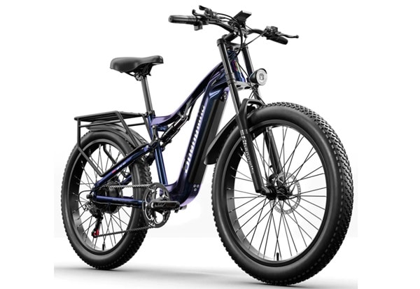 vélo électrique shengmilo mx03 1000w avec pneus large de montagne 26 × 4.0 pouces