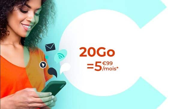 20 go d'internet + appels illimités avec cdiscount mobile pour 5,99€ mois