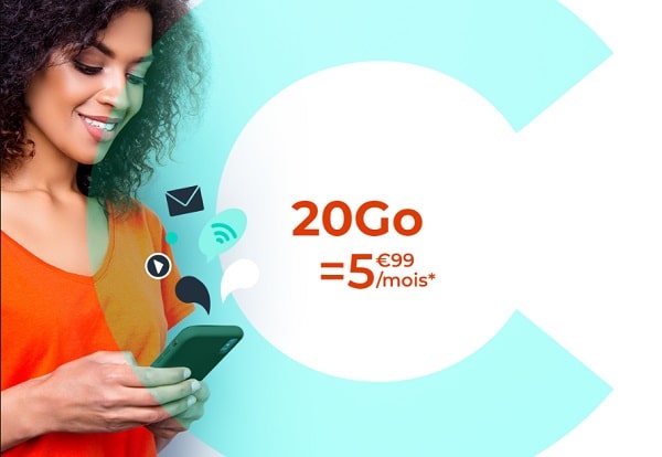 20 go d'internet + appels illimités avec cdiscount mobile pour 5,99€ mois